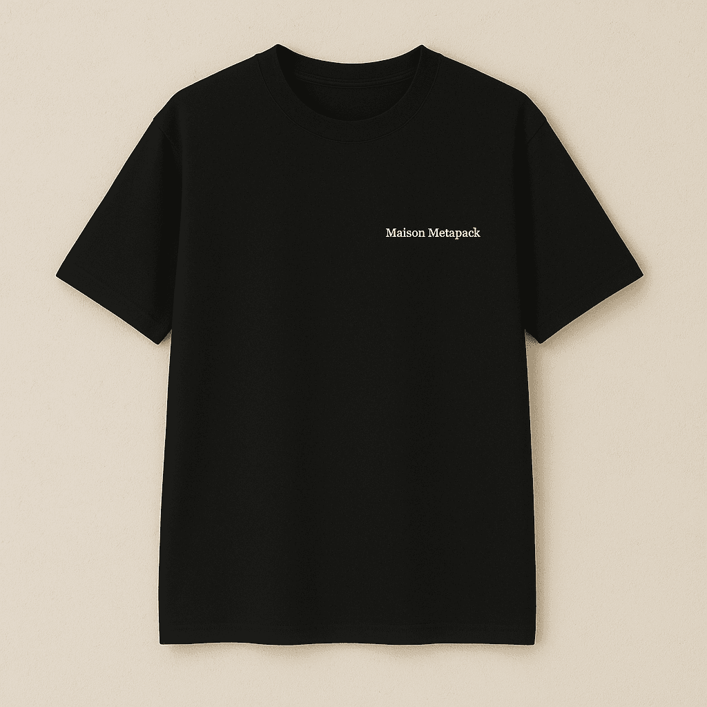 Black tee displayed